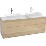 Tvättställsskåp Villeroy & Boch Finion med 4 Lådor och Bänkskiva för Två Fristående Tvättställ från Artis & Collaro