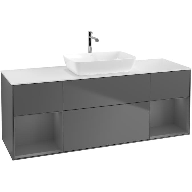 Tvättställsskåp Villeroy & Boch Finion med Två Hyllor och Bänkskiva för Fristående Tvättställ från Artis & Collaro