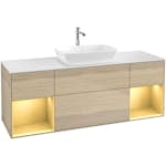 Tvättställsskåp Villeroy & Boch Finion med Två Hyllor och Bänkskiva för Fristående Tvättställ från Artis & Collaro