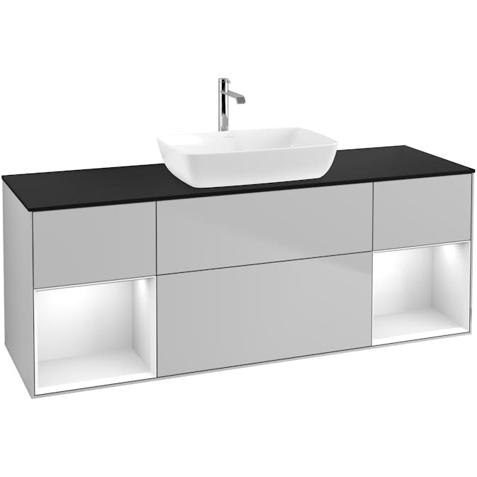 Tvättställsskåp Villeroy & Boch Finion med Två Hyllor och Bänkskiva för Fristående Tvättställ från Artis & Collaro