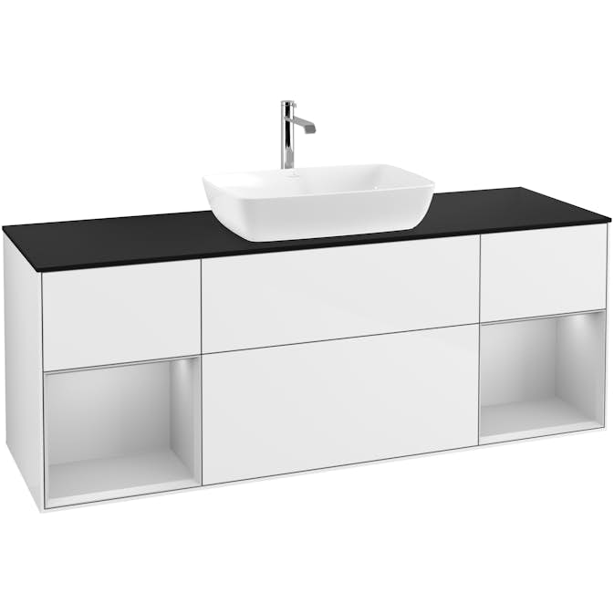 Tvättställsskåp Villeroy & Boch Finion med Två Hyllor och Bänkskiva för Fristående Tvättställ från Artis & Collaro
