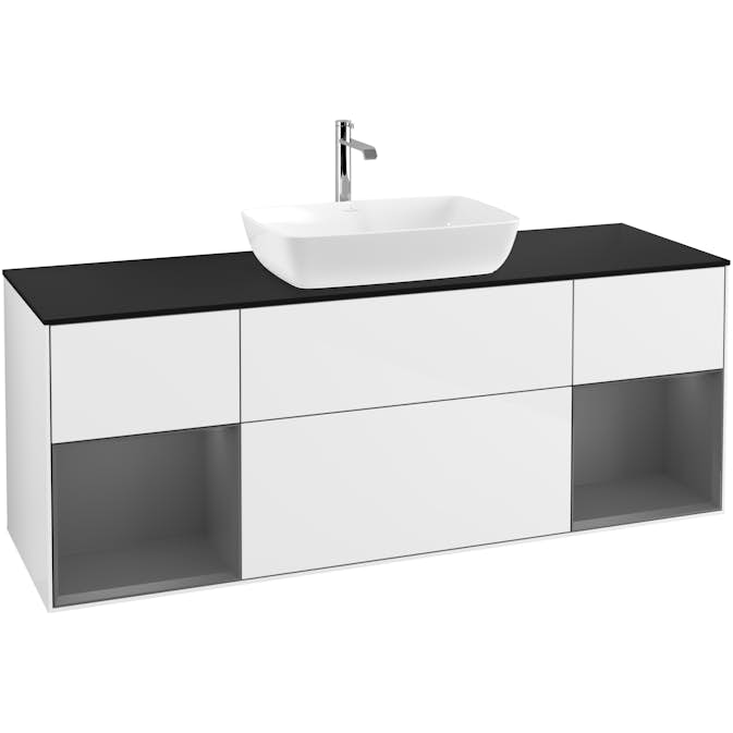 Tvättställsskåp Villeroy & Boch Finion med Två Hyllor och Bänkskiva för Fristående Tvättställ från Artis & Collaro