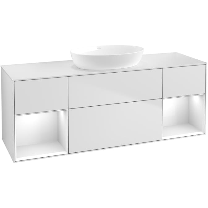 Tvättställsskåp Villeroy & Boch Finion med Två Hyllor och Bänkskiva för Fristående Tvättställ från Artis & Collaro