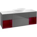 Tvättställsskåp Villeroy & Boch Finion med Två Hyllor och Bänkskiva för Fristående Tvättställ från Artis & Collaro