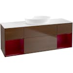 Tvättställsskåp Villeroy & Boch Finion med Två Hyllor och Bänkskiva för Fristående Tvättställ från Artis & Collaro