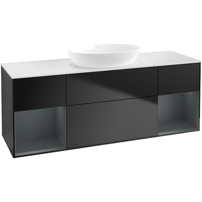 Tvättställsskåp Villeroy & Boch Finion med Två Hyllor och Bänkskiva för Fristående Tvättställ från Artis & Collaro