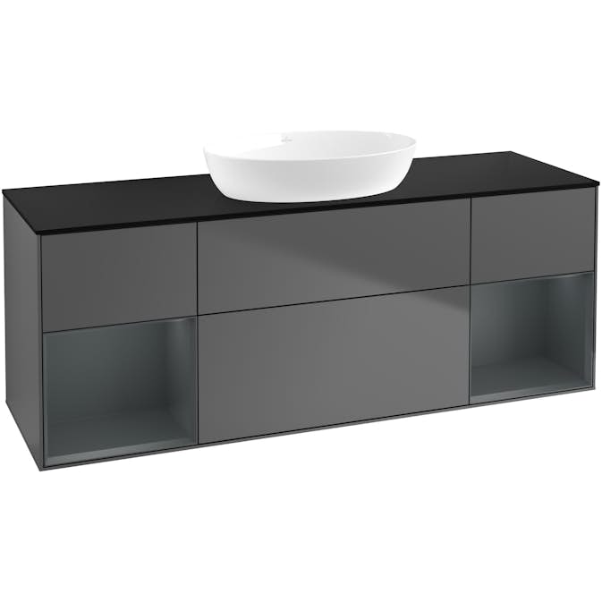 Tvättställsskåp Villeroy & Boch Finion med Två Hyllor och Bänkskiva för Fristående Tvättställ från Artis & Collaro