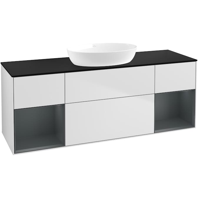 Tvättställsskåp Villeroy & Boch Finion med Två Hyllor och Bänkskiva för Fristående Tvättställ från Artis & Collaro