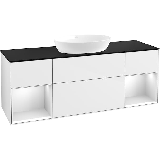 Tvättställsskåp Villeroy & Boch Finion med Två Hyllor och Bänkskiva för Fristående Tvättställ från Artis & Collaro