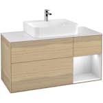 Tvättställsskåp Villeroy & Boch Finion med 3 Lådor Hylla och Bänkskiva för Centrerat Tvättställ