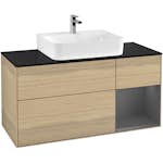 Tvättställsskåp Villeroy & Boch Finion med 3 Lådor Hylla och Bänkskiva för Centrerat Tvättställ