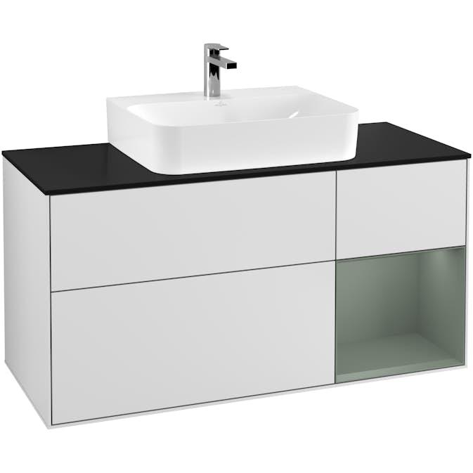 Tvättställsskåp Villeroy & Boch Finion med 3 Lådor Hylla och Bänkskiva för Centrerat Tvättställ