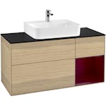 Tvättställsskåp Villeroy & Boch Finion med 3 Lådor Hylla och Bänkskiva för Centrerat Tvättställ