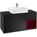 Tvättställsskåp Villeroy & Boch Finion med 3 Lådor Hylla och Bänkskiva för Centrerat Tvättställ