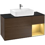 Tvättställsskåp Villeroy & Boch Finion med 3 Lådor Hylla och Bänkskiva för Centrerat Tvättställ