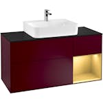 Tvättställsskåp Villeroy & Boch Finion med 3 Lådor Hylla och Bänkskiva för Centrerat Tvättställ