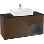 Tvättställsskåp Villeroy & Boch Finion med 3 Lådor Hylla och Bänkskiva för Centrerat Tvättställ