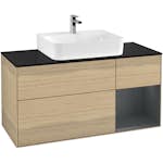 Tvättställsskåp Villeroy & Boch Finion med 3 Lådor Hylla och Bänkskiva för Centrerat Tvättställ