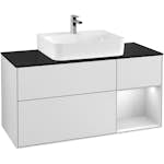 Tvättställsskåp Villeroy & Boch Finion med 3 Lådor Hylla och Bänkskiva för Centrerat Tvättställ