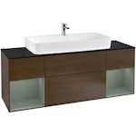 Tvättställsskåp Villeroy & Boch Finion med Två Hyllor och Bänkskiva för Centrerat Tvättställ