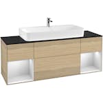 Tvättställsskåp Villeroy & Boch Finion med Två Hyllor och Bänkskiva för Centrerat Tvättställ