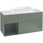 Tvättställsskåp Villeroy & Boch Finion med 3 Lådor Hylla och Bänkskiva för Fristående Tvättställ