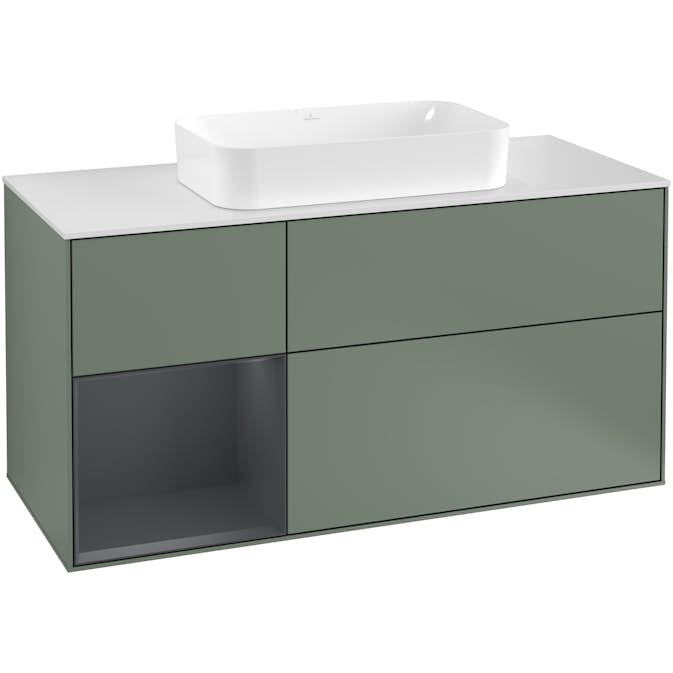 Tvättställsskåp Villeroy & Boch Finion med 3 Lådor Hylla och Bänkskiva för Fristående Tvättställ