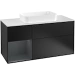 Tvättställsskåp Villeroy & Boch Finion med 3 Lådor Hylla och Bänkskiva för Fristående Tvättställ