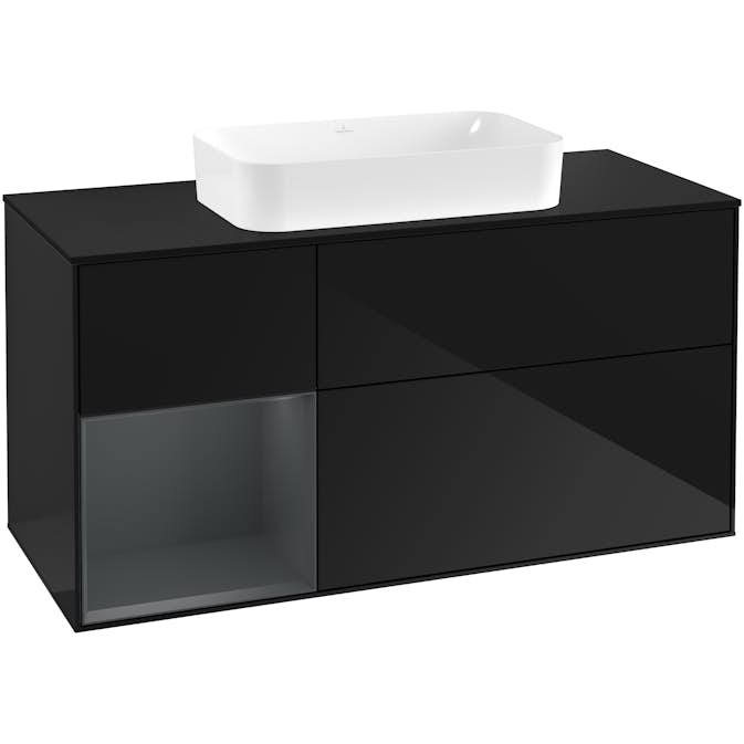 Tvättställsskåp Villeroy & Boch Finion med 3 Lådor Hylla och Bänkskiva för Fristående Tvättställ