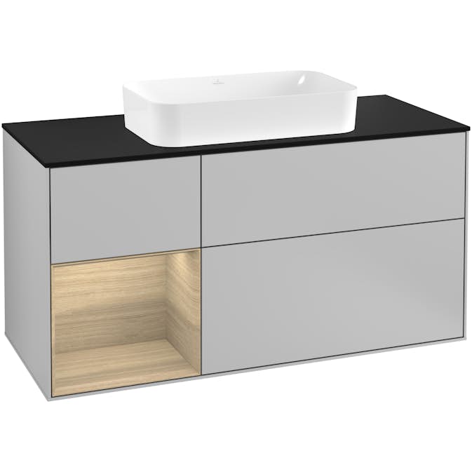 Tvättställsskåp Villeroy & Boch Finion med 3 Lådor Hylla och Bänkskiva för Fristående Tvättställ