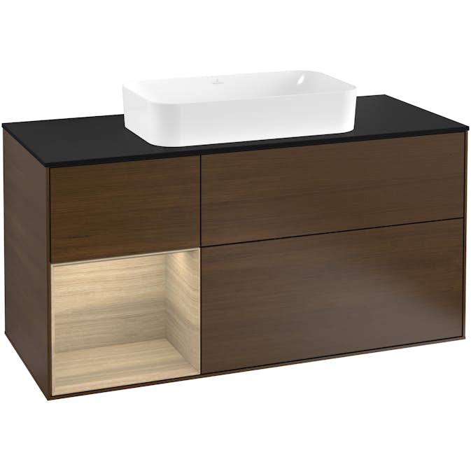 Tvättställsskåp Villeroy & Boch Finion med 3 Lådor Hylla och Bänkskiva för Fristående Tvättställ