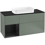 Tvättställsskåp Villeroy & Boch Finion med 3 Lådor Hylla och Bänkskiva för Fristående Tvättställ