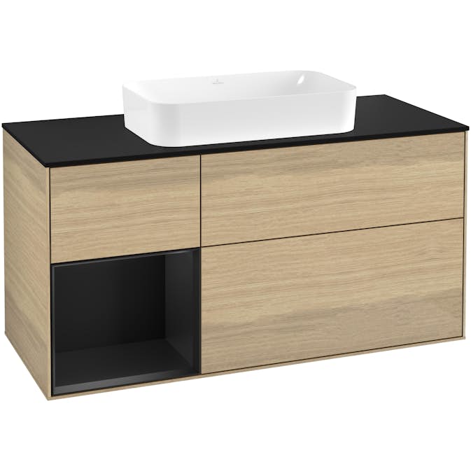 Tvättställsskåp Villeroy & Boch Finion med 3 Lådor Hylla och Bänkskiva för Fristående Tvättställ