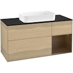 Tvättställsskåp Villeroy & Boch Finion med 3 Lådor Hylla och Bänkskiva för Fristående Tvättställ