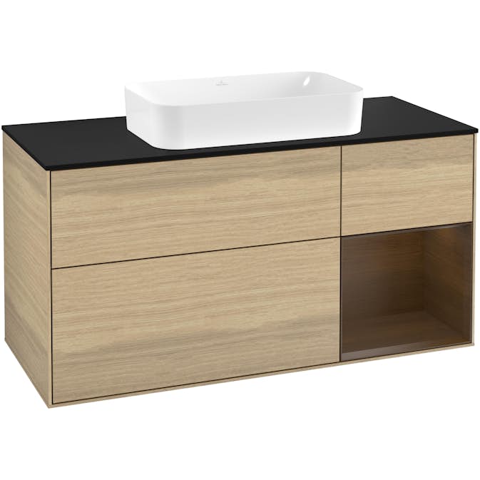 Tvättställsskåp Villeroy & Boch Finion med 3 Lådor Hylla och Bänkskiva för Fristående Tvättställ