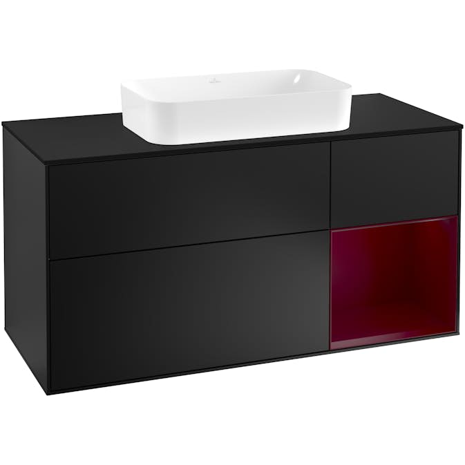 Tvättställsskåp Villeroy & Boch Finion med 3 Lådor Hylla och Bänkskiva för Fristående Tvättställ