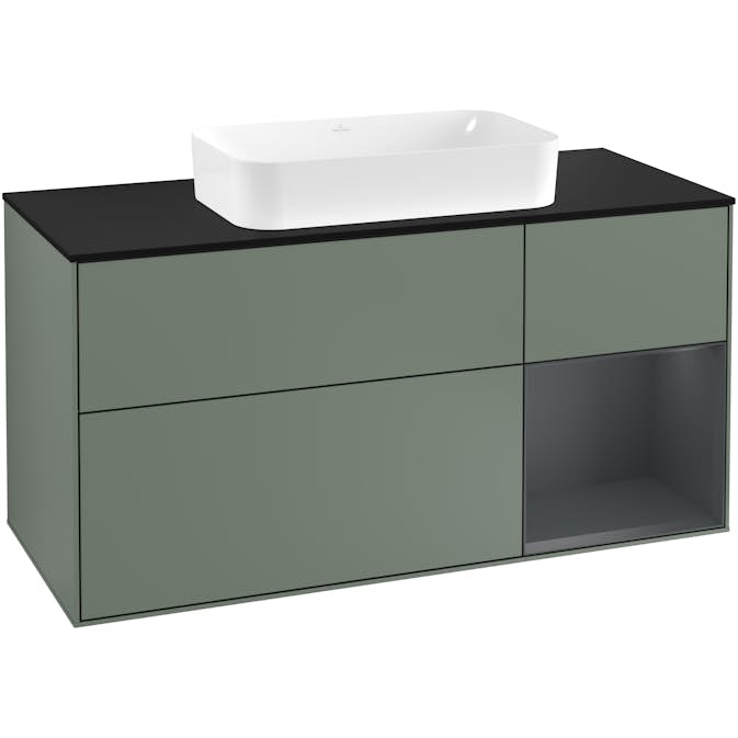 Tvättställsskåp Villeroy & Boch Finion med 3 Lådor Hylla och Bänkskiva för Fristående Tvättställ