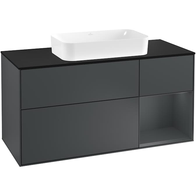 Tvättställsskåp Villeroy & Boch Finion med 3 Lådor Hylla och Bänkskiva för Fristående Tvättställ