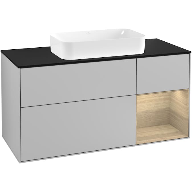 Tvättställsskåp Villeroy & Boch Finion med 3 Lådor Hylla och Bänkskiva för Fristående Tvättställ
