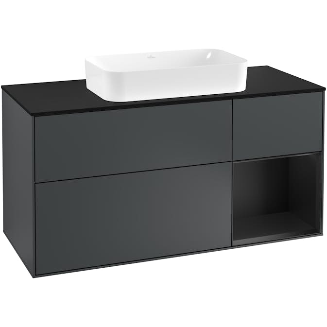 Tvättställsskåp Villeroy & Boch Finion med 3 Lådor Hylla och Bänkskiva för Fristående Tvättställ