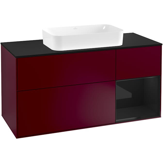 Tvättställsskåp Villeroy & Boch Finion med 3 Lådor Hylla och Bänkskiva för Fristående Tvättställ