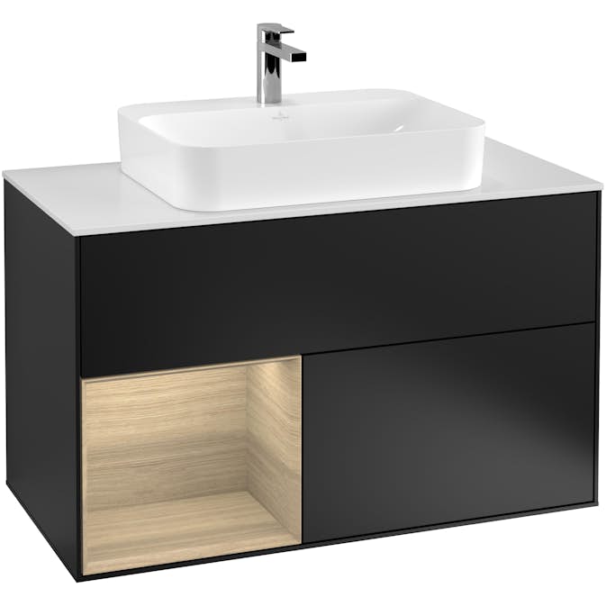 Tvättställsskåp Villeroy & Boch Finion med 2 Lådor Hylla och Bänkskiva för Ytmonterat Tvättställ