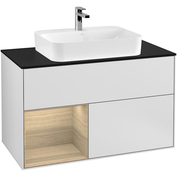 Tvättställsskåp Villeroy & Boch Finion med 2 Lådor Hylla och Bänkskiva för Ytmonterat Tvättställ