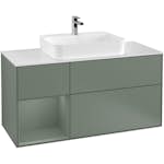 Tvättställsskåp Villeroy & Boch Finion med 3 Lådor Hylla och Bänkskiva för Ytmonterat Tvättställ