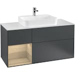 Tvättställsskåp Villeroy & Boch Finion med 3 Lådor Hylla och Bänkskiva för Ytmonterat Tvättställ