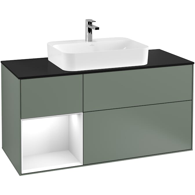 Tvättställsskåp Villeroy & Boch Finion med 3 Lådor Hylla och Bänkskiva för Ytmonterat Tvättställ