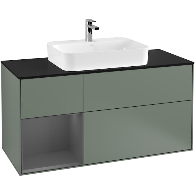 Tvättställsskåp Villeroy & Boch Finion med 3 Lådor Hylla och Bänkskiva för Ytmonterat Tvättställ