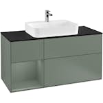 Tvättställsskåp Villeroy & Boch Finion med 3 Lådor Hylla och Bänkskiva för Ytmonterat Tvättställ