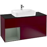 Tvättställsskåp Villeroy & Boch Finion med 3 Lådor Hylla och Bänkskiva för Ytmonterat Tvättställ