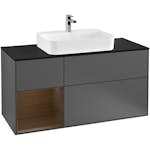 Tvättställsskåp Villeroy & Boch Finion med 3 Lådor Hylla och Bänkskiva för Ytmonterat Tvättställ